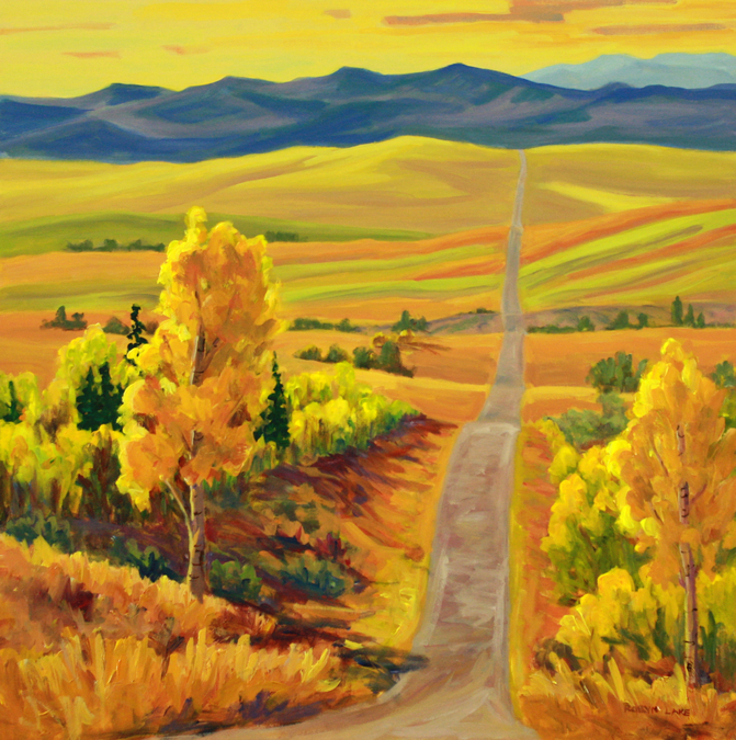 Alberta Foothills 30 x 30 acrylic on gallery wrap canvas