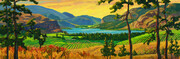 Vaseaux Lake 20 x 60 acrylic on canvas